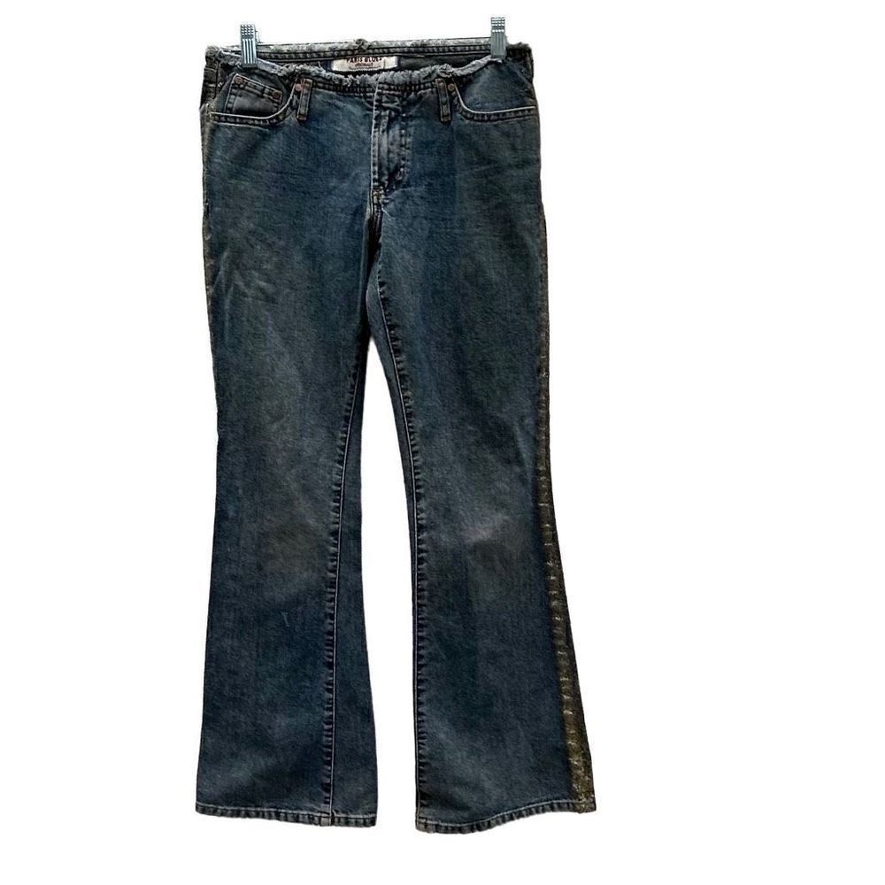 Paris Blues Originals Women's Size 4 Flare Wide Leg Frayed Waist Denim Jeans